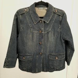 3/4 Sleeve Denim Jacket, M